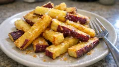 材料3つでカリッとホクホク。さつまいもスティックの簡単揚げスナック